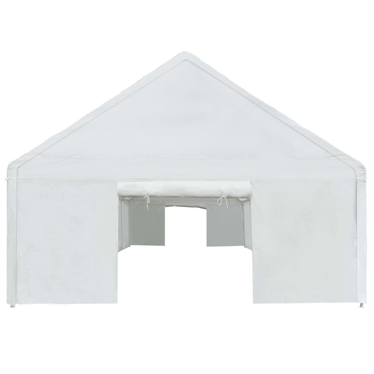 Tente de rangement PE 5 x 10 m Blanc - Photo n°8