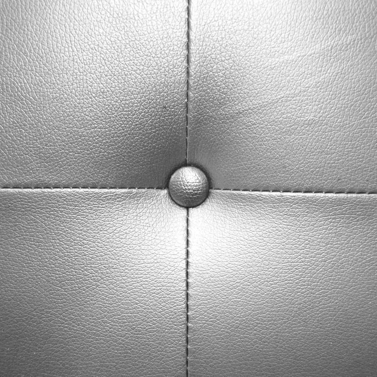 Tête de lit capitonnée Simili cuir Argent Luxa 140 - Photo n°2