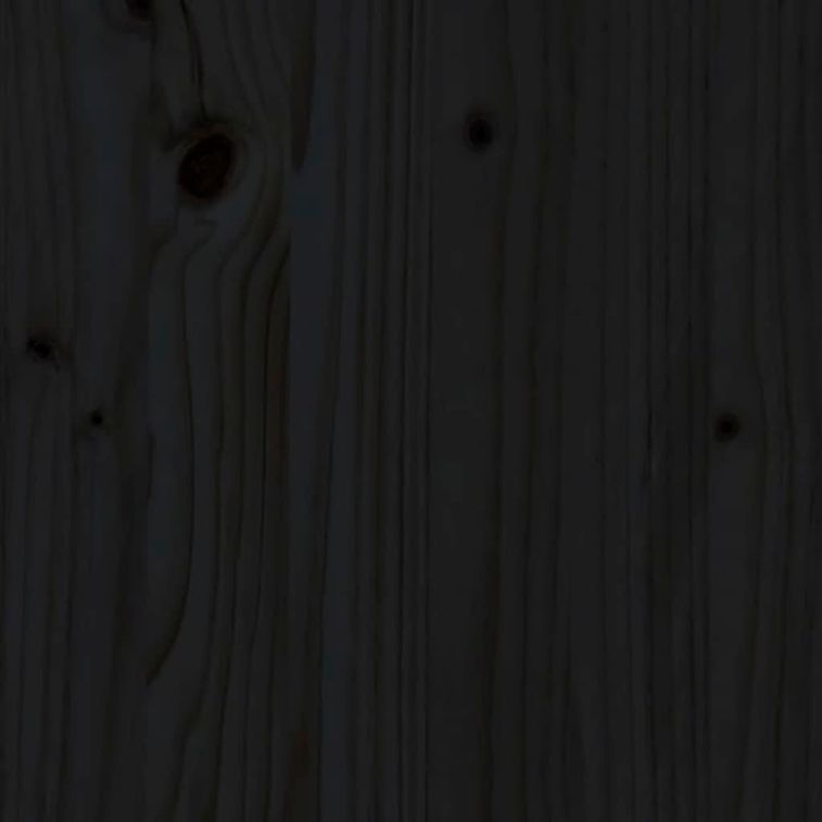 Tête de lit Noir 165,5x4x100 cm Bois massif de pin 3 - Photo n°5