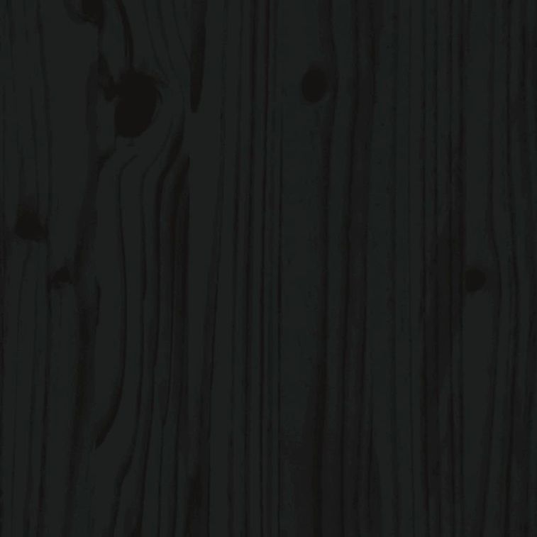 Tête de lit Noir 81x4x100 cm Bois massif de pin - Photo n°5