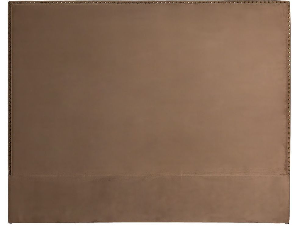 Tête de lit pin massif et velours marron Faya 180 cm - Photo n°2