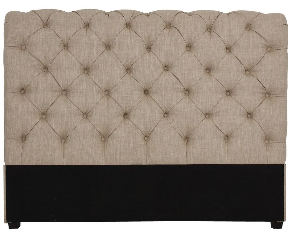 Tête de lit tissu beige Ornica 160 cm - Photo n°1