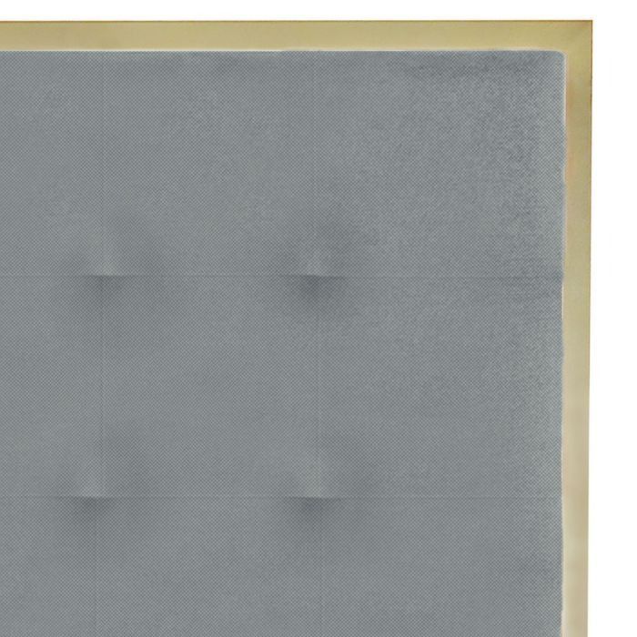 Tête de lit tissu gris clair et métal doré Reine 180 cm - Photo n°5