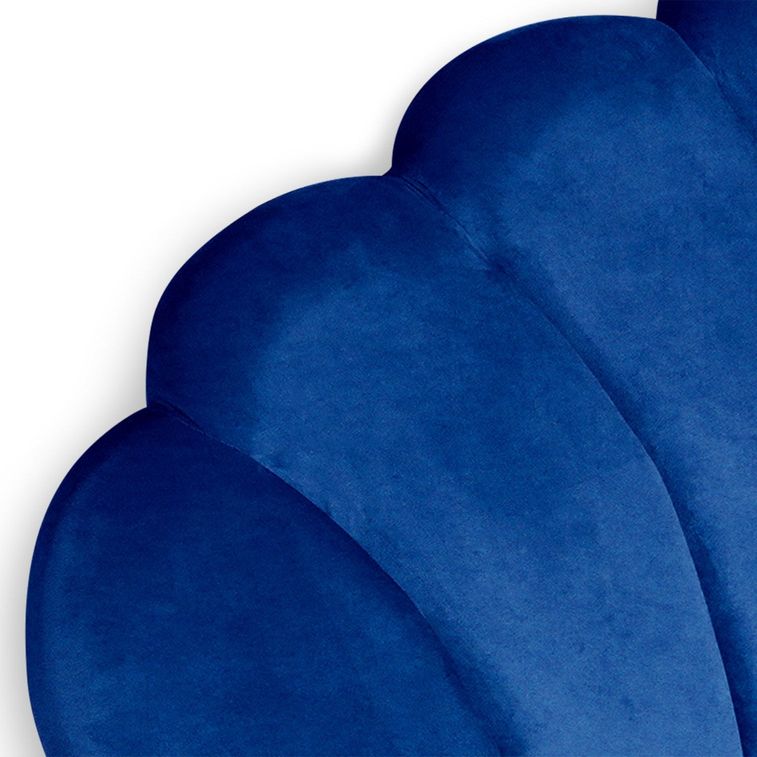 Tête de lit velours bleu Erma L 140 cm - Photo n°4
