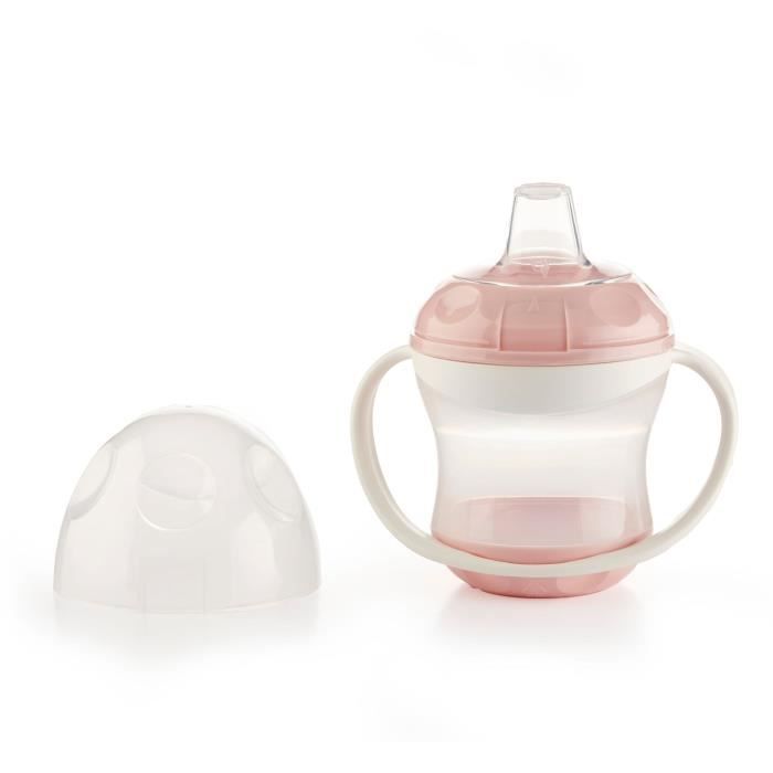 THERMOBABY Tasse anti-fuites + couv - Rose poudré - Photo n°2