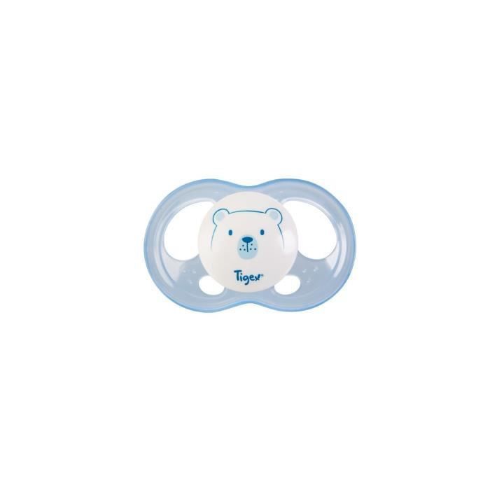 TIGEX 2 Sucettes Soft Touch Silicone Taille 0-6 m Ourson Chat - Photo n°3