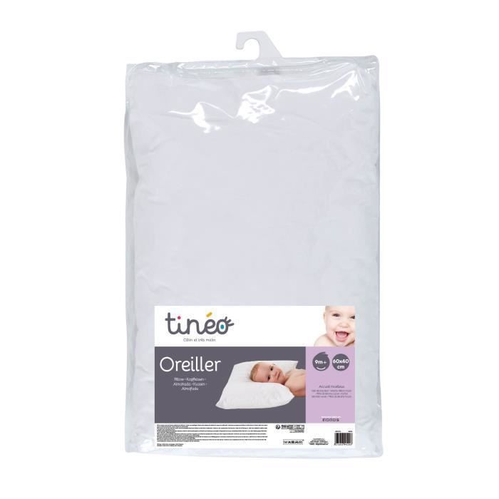 TINEO Oreiller Tinéo - 40 x 60 cm - 52% polyester - 48% coton - Photo n°1