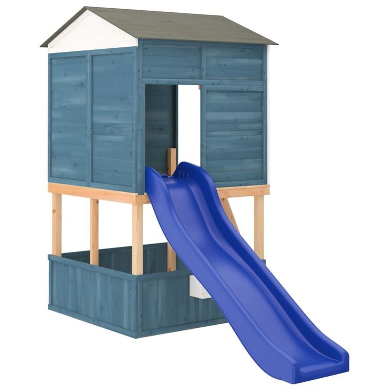 Toboggan de jeu bleu 175x38x23 cm polypropylène - Photo n°3