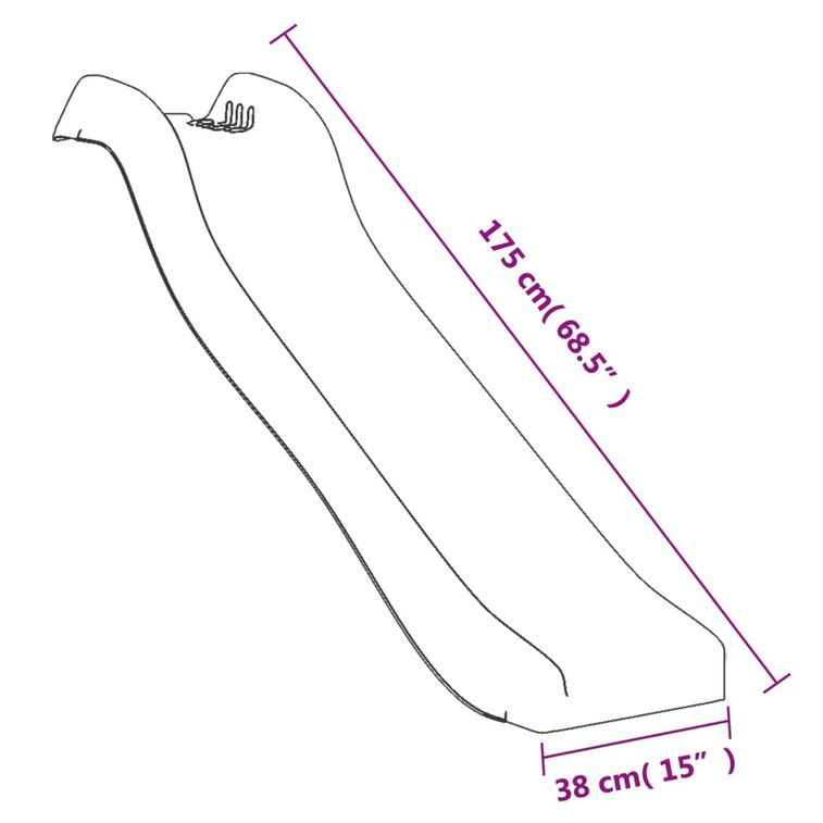 Toboggan de jeu bleu 175x38x23 cm polypropylène - Photo n°7