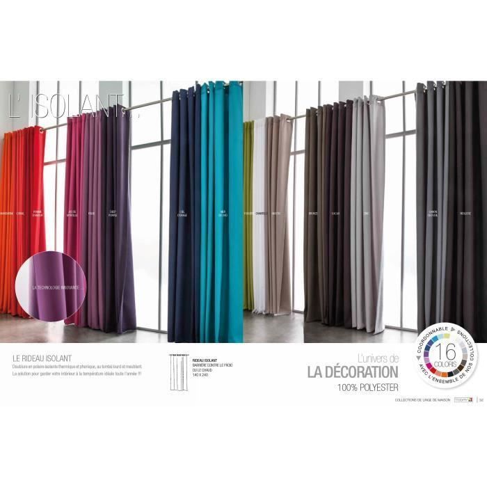 TODAY Paire de rideaux isolants thermiques - 140 x 240 cm - Chantilly - Photo n°3