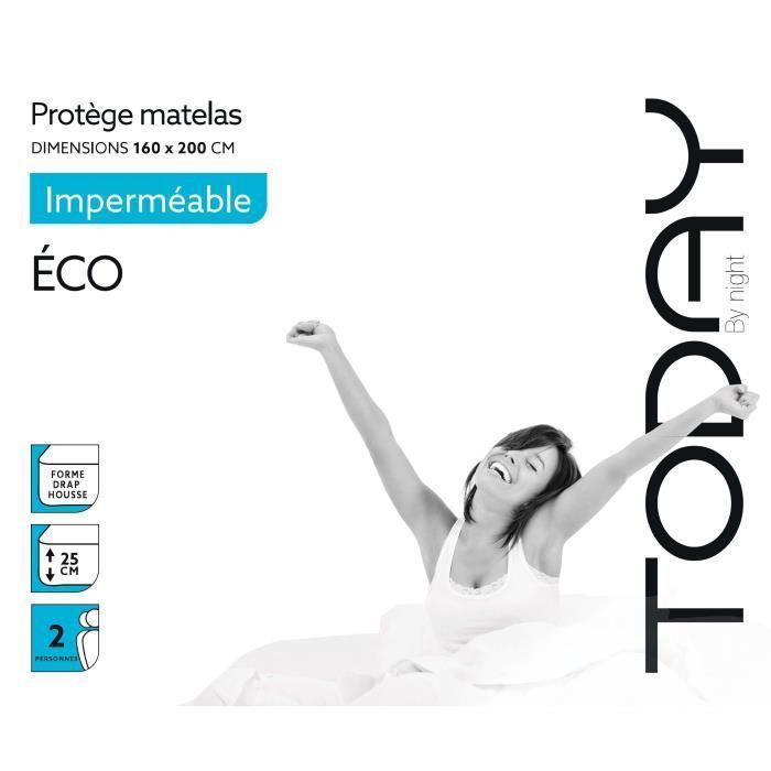 TODAY Protege Matelas / Alese Imperméable Eco 160x200cm - 100% Polyester TODAY - Photo n°1