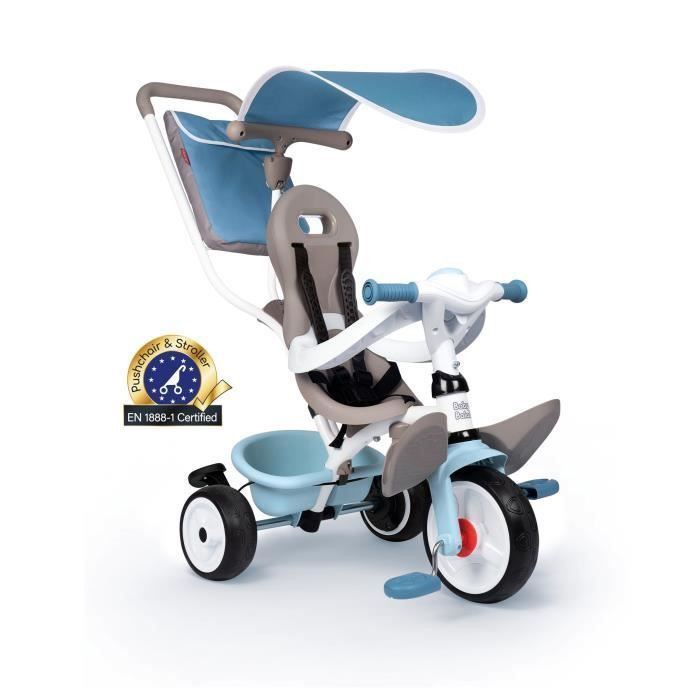 Tricycle Baby Balade Plus Bleu - SMOBY - Photo n°1