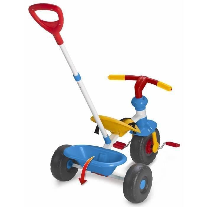 Tricycle Baby Trike 3 en 1 - bleu et jaune - FEBER - canne ajustable - Photo n°4