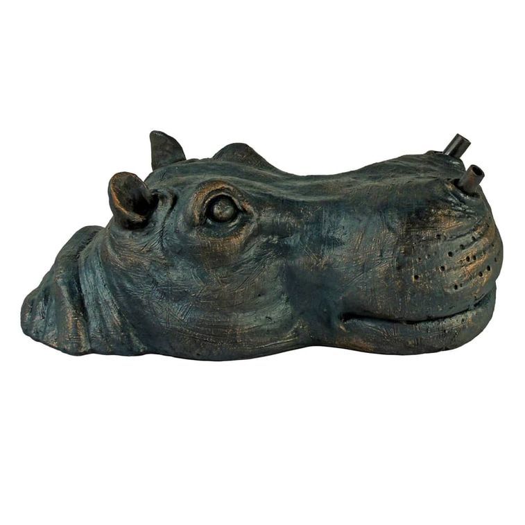 Ubbink Fontaine de jardin à cracheur flottante Hippopotame - Photo n°1