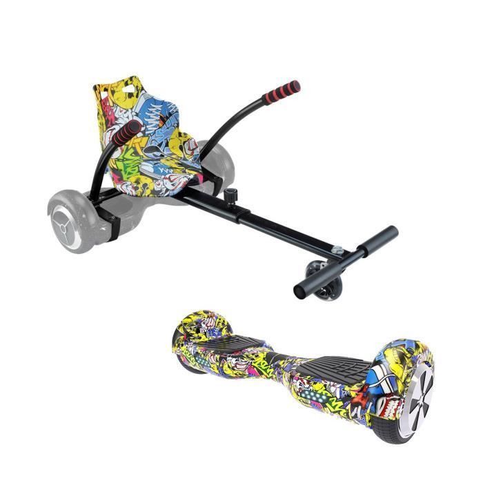 URBANGLIDE Pack Hoverboard + Kart Pilot - Multicolor - Roues 6.5 - 550W - 4Ah - Longueur ajustable - Photo n°1