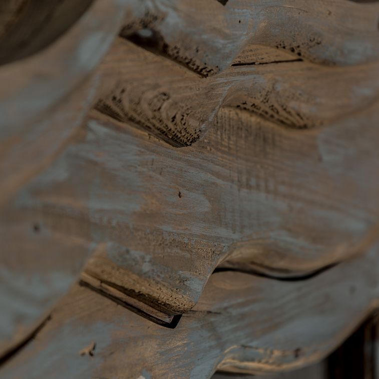Vaisselier pin massif recyclé clair et gris vieilli Kenea hauteur 143 cm - Photo n°4