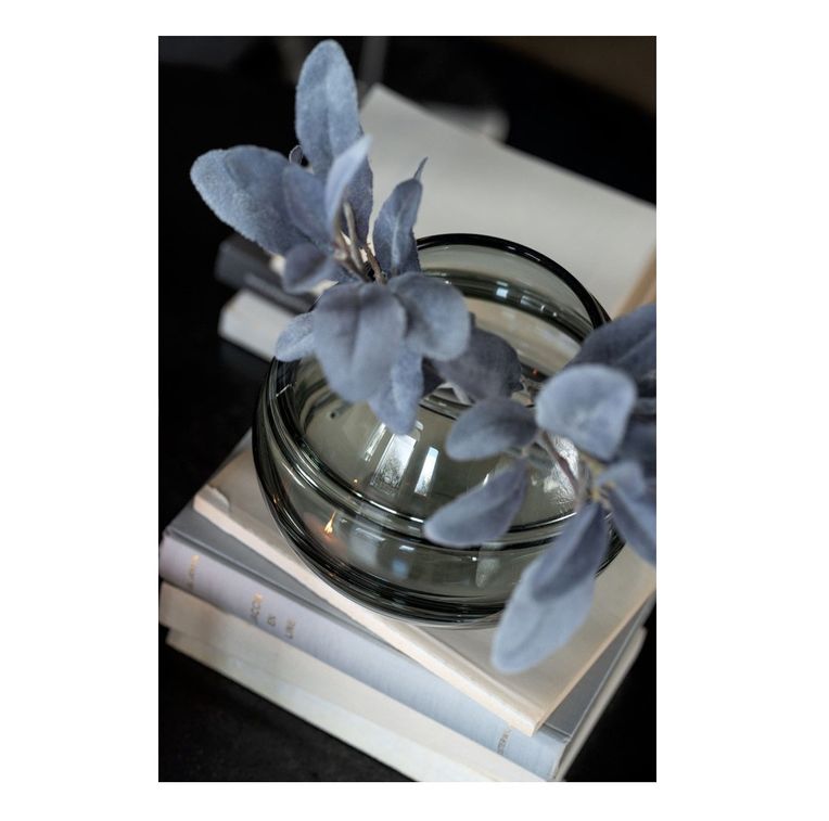 Vase boule verre bleu gris Liath H 15 cm - Lot de 3 - Photo n°5