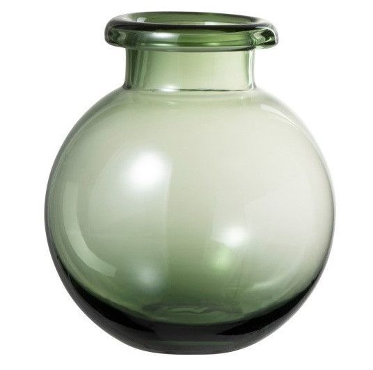 Vase boule verre vert Neela H 22 cm - Photo n°1