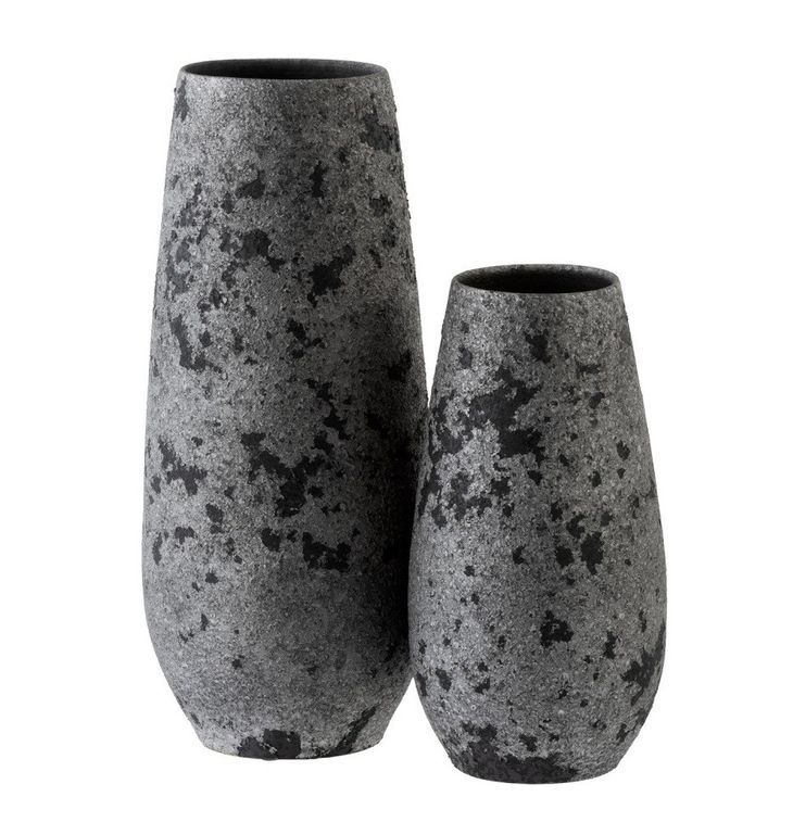 Vase céramique grise et noire Liath H 50 cm - Lot de 2 - Photo n°2