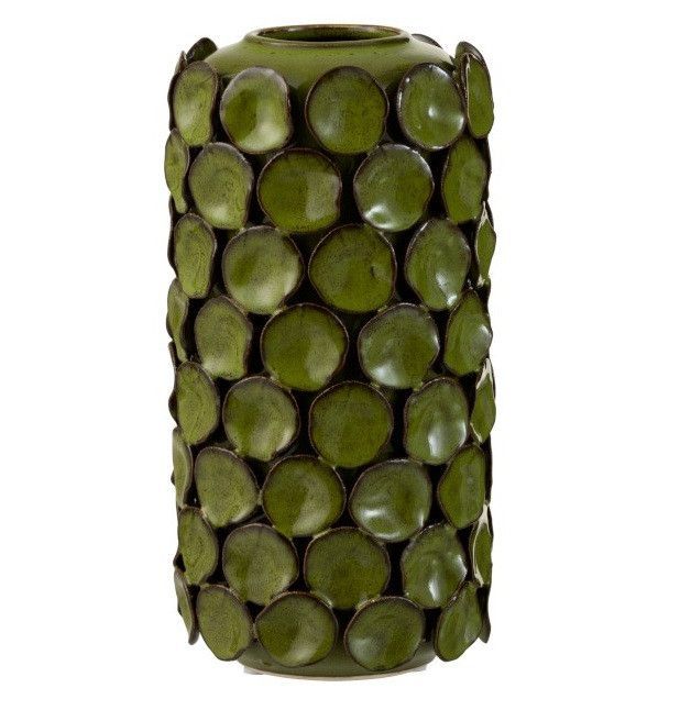 Vase céramique vert Jibel H 31 cm - Photo n°1