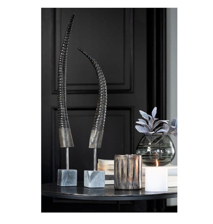 Vase cylindrique verre noir et gris Liath H 15 cm - Photo n°3