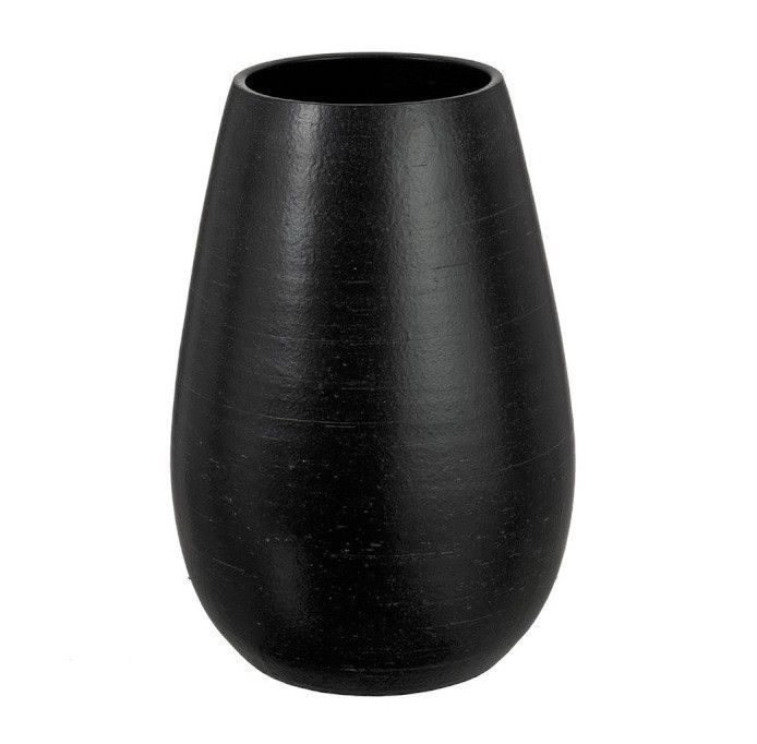 Vase lisse céramique noir Narsh - Lot de 2 - Photo n°1