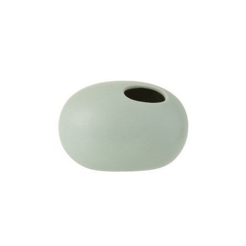 Vase ovale céramique vert pastel Uchi L 11 cm - Photo n°1