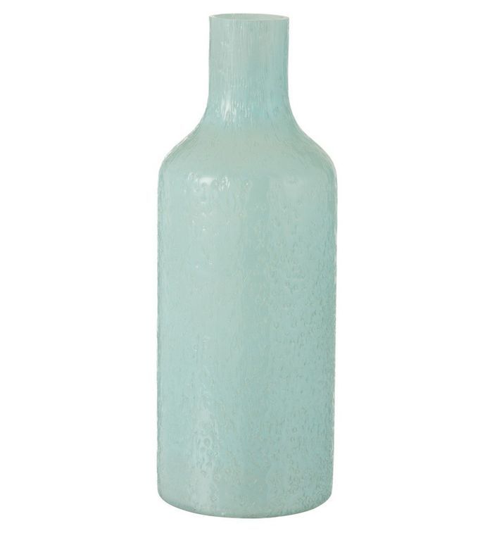 Vase verre relief bleu Azura H 40 cm - Photo n°1