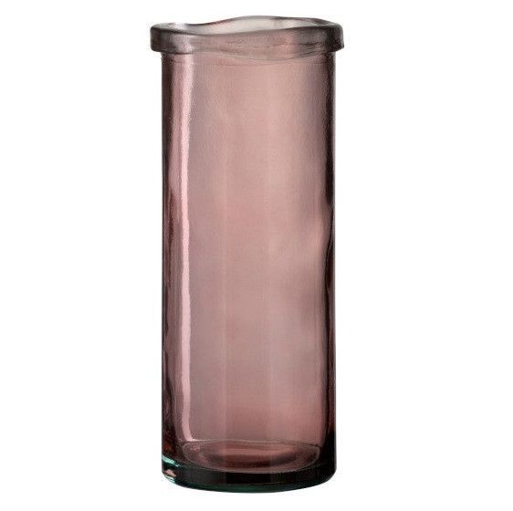 Vase verre rose Indie H 36 cm - Photo n°1