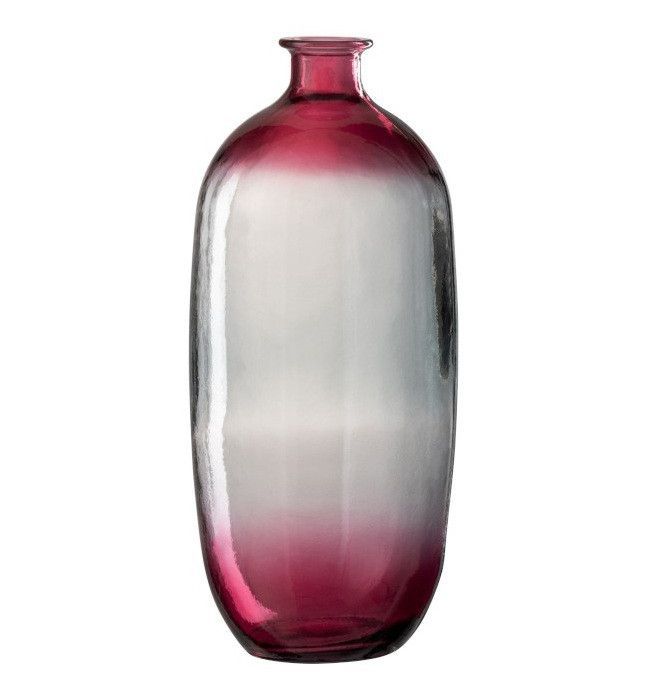 Vase verre transparent et rose Veeda - Photo n°1