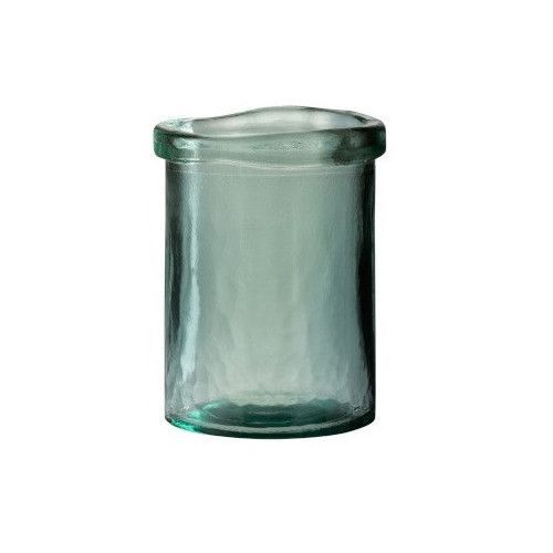 Vase verre vert Indie H 20 cm - Photo n°1