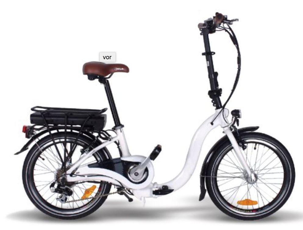 Vélo électrique Nice 250W lithium blanc E-Go Quick - Photo n°1