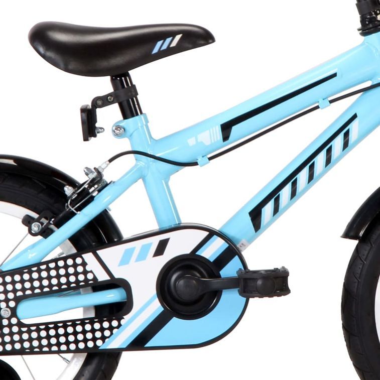 Vélo pour enfant bleu et noir 14 pouces Vital - Photo n°6