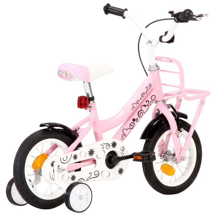 Vélo pour enfant rose et noir 12 pouces Crossy - Photo n°3