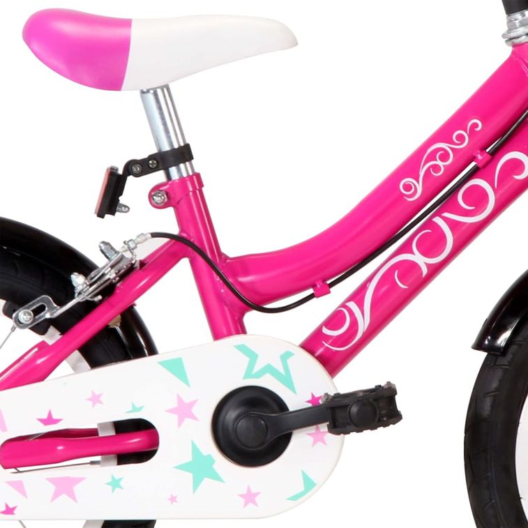 Vélo pour enfant rose et noir 14 pouces Vital - Photo n°6