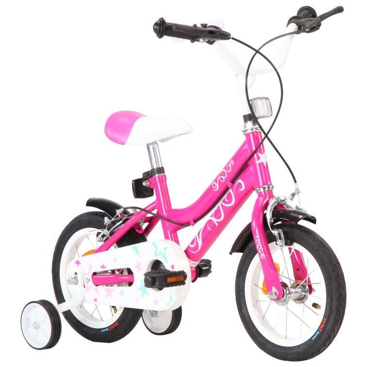 Vélo pour fille rose et noir 12 pouces Vital - Photo n°2