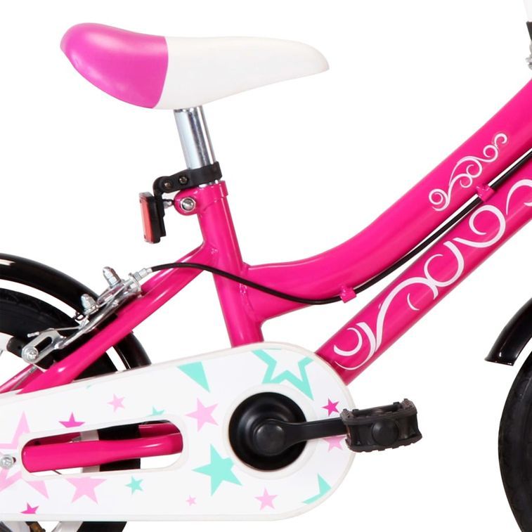 Vélo pour fille rose et noir 12 pouces Vital - Photo n°6