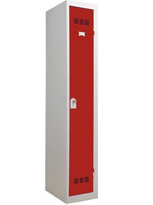 Vestiaire industriel métal rouge 1 porte L 41 x H 185 x P 51 cm - Photo n°1