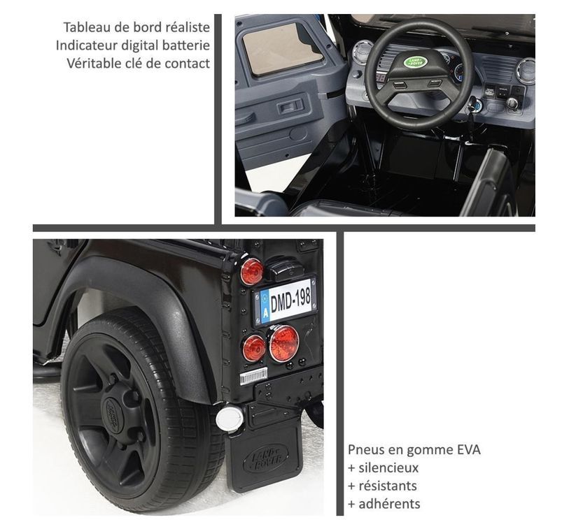 Voiture électrique Jeep defender Land Rover Blanc - Photo n°5