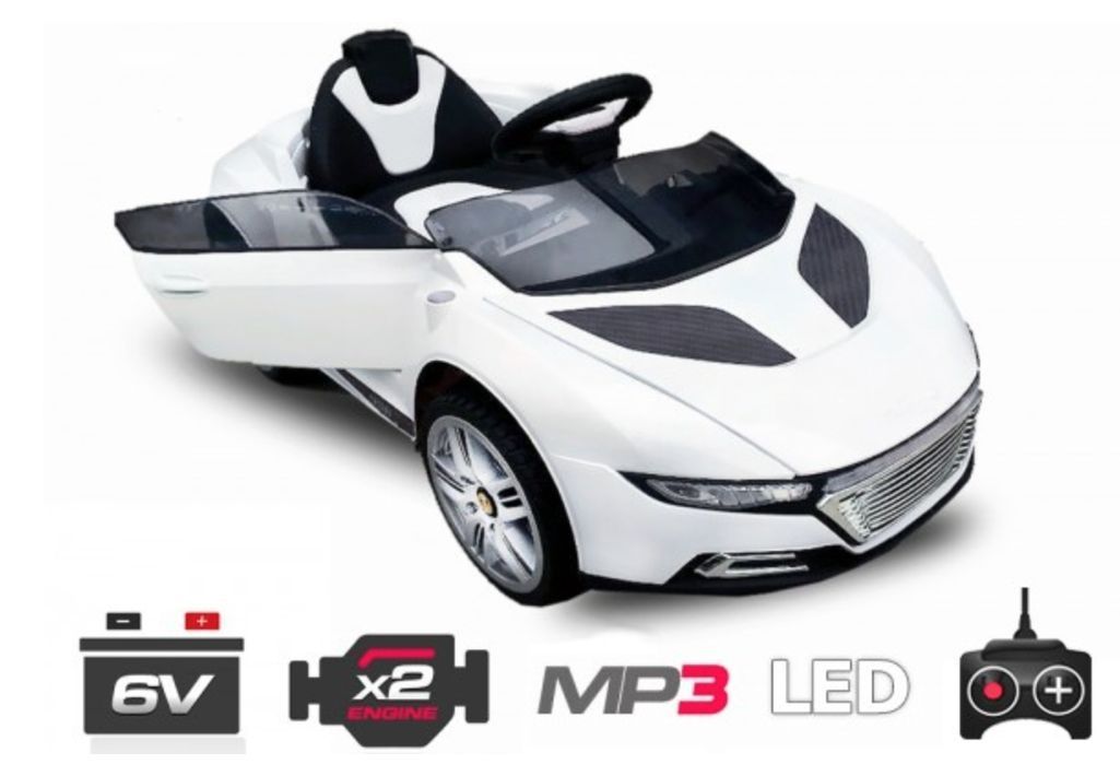Voiture électrique Roadster 2x30W 12V blanc - Photo n°2