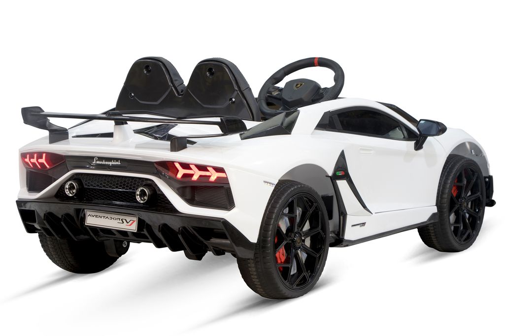 Lamborghini Aventador électrique enfant, voiture électrique 2 places 12V  Lamborghini Aventador Blanche