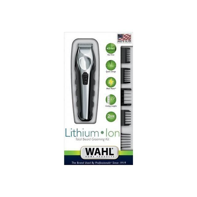WAHL Tondeuse barbe Total Beard Grooming Kit 09888-1316 - Tondeuse rechargeable Lithium Ion - 19 longueurs de coupe - Photo n°2