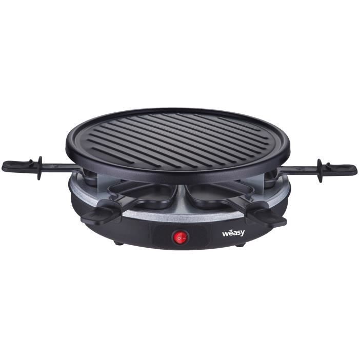 WEASY LUGA60 - Appareil a raclette et grill 4 personnes - 900W - Revetement anti-adhésif - 30x30cm - Plaque amovible - Photo n°1