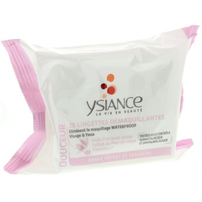 Lingettes démaquillantes éclat x 25 Ysiance - Kibo