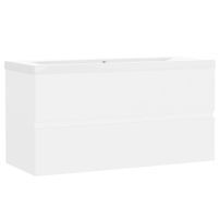 Armoire d'évier avec lavabo intégré Blanc 15