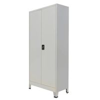 Armoire en métal gris 2 portes Phil 90 cm