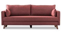 Canapé convertible 3 places tissu bordeaux Kandy 208 cm