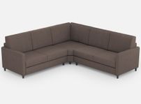Canapé d'angle moderne italien tissu marron Korane - 5 tailles