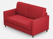 Canapé droit moderne italien tissu rouge Korane - 3 tailles