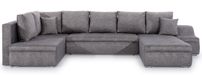 Canapé panoramique convertible tissu gris Jonaz 340 cm
